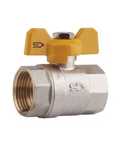 Кран шаровой SD Plus 1/2" ВР для газа (бабочка) SD602G15, фото  | SNABZHENIE.com.ua