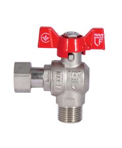Кран шаровой с накидной гайкой SD Forte 1/2" ВН для воды угловой SF224W15, фото  | SNABZHENIE.com.ua
