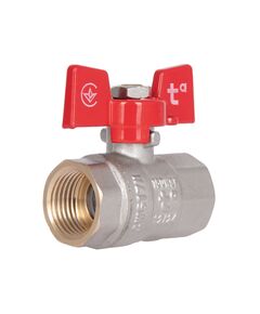 Кран шаровой Thermo Alliance Standart 1/2" ВР для воды (бабочка) SD602NW15PN40, фото  | SNABZHENIE.com.ua