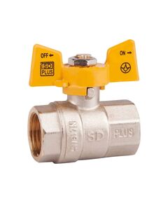 Кран шаровой SD Plus 1/2" ВР для газа (бабочка) SD602NG15PN40, фото  | SNABZHENIE.com.ua