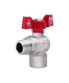 Кран шаровой SD Forte 1/2" ВН для воды угловой (бабочка) SF267W15, фото  | SNABZHENIE.com.ua