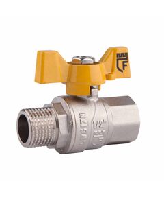 Кран шаровой SD Forte 1/2" ВН для газа (бабочка) SF607G15, фото  | SNABZHENIE.com.ua