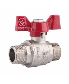 Кран шаровой SD Forte 1/2" НР для воды (бабочка) SF606W15, фото  | SNABZHENIE.com.ua