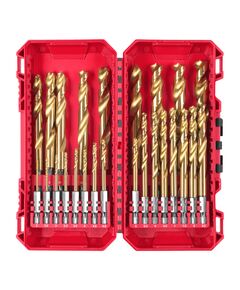Набор сверл по металлу RedHEX SHOCKWAVE™ HSS-TiN PACKOUT MILWAUKEE, (25шт) (2-13мм), фото  | SNABZHENIE.com.ua