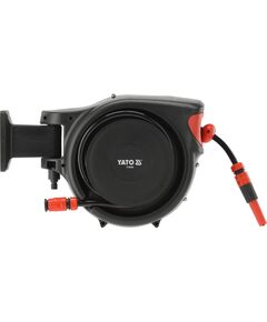 Шланг водяний Ø= 1/2" YATO l= 15 м з самозмотувальною котушкою і прямим зрошувачем [1], фото  | SNABZHENIE.com.ua