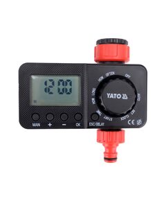 Контролер керування поливом YATO: вхід/вихід з'єднан. Ø= 3/4", макс. тиск- 6 Bar, живл від 2х1,5В АА, фото  | SNABZHENIE.com.ua