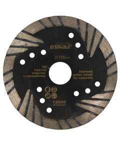 Круг алмазный по железобетону "Турбоволна" Ø115×2.3×22.2мм, 12000об/мин SIGMA (1923121), фото  | SNABZHENIE.com.ua