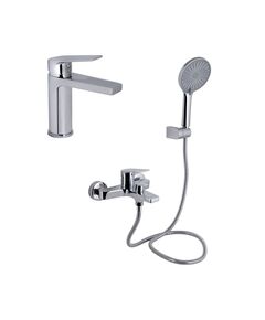 Акционный набор Qtap: Stenava New Смеситель для раковины QTSTE270CRM45535 Chrome + Stenava New Смеситель для ванны QTSTE259CRM45537 Chrome, фото  | SNABZHENIE.com.ua