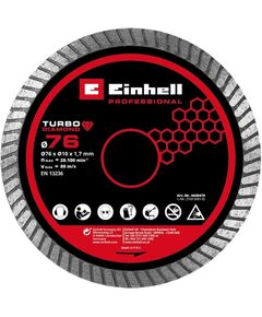 Диск алмазний відрізний Einhell TP-CO 18/76-C Li BL 76х10 мм по плитці, фото  | SNABZHENIE.com.ua