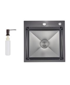 Lidz Handmade H5050HB Мойка для кухни интегрированная Decor Black PVD Honeycomb 2,5/0,5 мм LDH5050BDECPVD48369, фото  | SNABZHENIE.com.ua