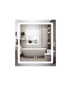 Зеркало Lidz Kubis (KU2) 700х800 с LED-подсветкой Touch, с антизапотеванием, с диммером, рег. яркости LD78LF9048070, фото  | SNABZHENIE.com.ua