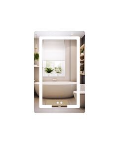 Зеркало Lidz Kubis (KU2) 500х800 с LED-подсветкой Touch, с антизапотеванием, с диммером, рег. яркости LD78LF936508048448, фото  | SNABZHENIE.com.ua