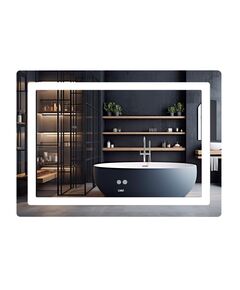 Зеркало Lidz Kubis (KU2) 1000х800 с LED-подсветкой Touch, с антизапотеванием, с диммером, рег. яркости LD78LF6141008048450, фото  | SNABZHENIE.com.ua