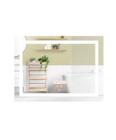 Зеркало Lidz Kubis (KU1) 900х700 с LED-подсветкой Touch, с антизапотеванием, с диммером, рег. яркости LD78LF9049070, фото  | SNABZHENIE.com.ua
