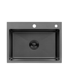 Кухонна мийка Kroner KRP Schwarze 5843HM PVD (3,0/1,0 мм), фото  | SNABZHENIE.com.ua