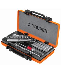 Набір торцевих головок TRUPER Профі, 21 предмет у кейсі JD-1/4X21M, фото  | SNABZHENIE.com.ua