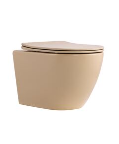 Унитаз подвесной Robin Ultra Quiet 490×365×325 мм, Beige, с сиденьем Slim Duroplast / Soft-close / Quick Release QT13332381АSSB Qtap, фото  | SNABZHENIE.com.ua