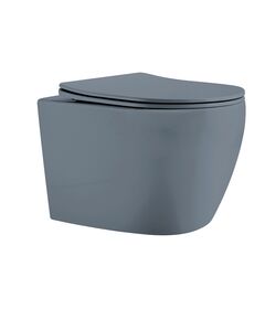 Унитаз подвесной Robin Ultra Quiet 490×365×325 мм, Anthracite, с сиденьем Slim Duroplast / Soft-close / Quick Release QT13332381АSAN Qtap, фото  | SNABZHENIE.com.ua