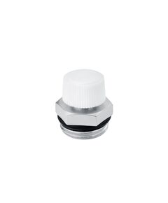 Кран Маевського Karro 1/2 з білою ручкою, нікельований KR-85008, фото  | SNABZHENIE.com.ua