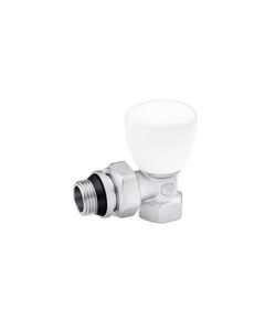 Кран радіаторний верхній кутовий Karro Super 1/2'' нікельований KR-319, фото  | SNABZHENIE.com.ua