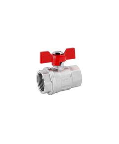Кран шаровий Karro Standart+ 1/2 ВВ PN40 бабочка, нікельований, для води, фото  | SNABZHENIE.com.ua