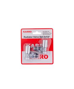 Комплект радіаторних кутових кранів Karro 1/2 ВН хром KR-32001, фото  | SNABZHENIE.com.ua