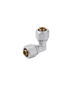Коліно металопластикове Karro 16x16 KR-0630 нікельоване, фото  | SNABZHENIE.com.ua