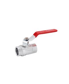 Кран шаровий Karro Standart+ 1/2 ВВ PN40, нікельований, з ручкою, фото  | SNABZHENIE.com.ua