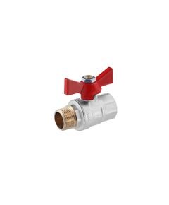Кран шаровий STA Premium 1/2 ВН PN40 бабочка, никельований, фото  | SNABZHENIE.com.ua