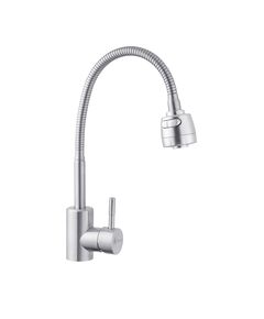 Змішувач для кухні з гнучким виливом Agua Acero INOX035-2, фото  | SNABZHENIE.com.ua