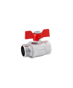 Кран шаровой Karro Standart+ 1 ВН PN40 бабочка, никелированный, фото  | SNABZHENIE.com.ua