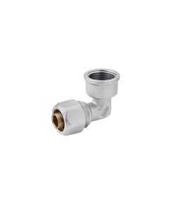 Металопластикове коліно Karro 16х1/2 РВ KR-0620 нікельоване, фото  | SNABZHENIE.com.ua