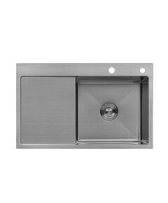 Кухонная мойка Kroner KRP Нержавеющая сталь 7849RHM (3.0/1.0 мм), фото  | SNABZHENIE.com.ua
