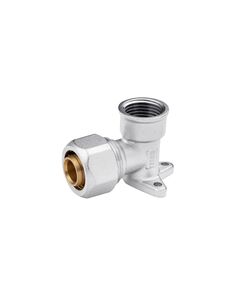Настінне металопластикове коліно Karro 20x1/2 РВ KR-0821, нікельоване, фото  | SNABZHENIE.com.ua
