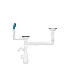 Сифон подвійний ANIplast 3 1/2''х40 мм з відводом для пральних A7700EU, фото  | SNABZHENIE.com.ua