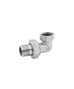 Сгон-американка кутова Karro 1/2 ВН, нікельована, модель KR-3103, фото  | SNABZHENIE.com.ua