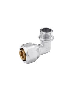Коліно металопластикове Karro 20х1/2 РН KR-0611, нікельоване, для труб, фото  | SNABZHENIE.com.ua