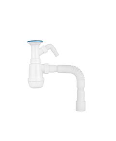 Сифон ANIplast 1 1/2х40 мм для кухонной мойки с отводом, фото  | SNABZHENIE.com.ua