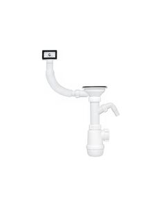 Сифон для кухонної мийки ANIplast 3 1/2''х40 мм з випуском та відводом А1045SEU, фото  | SNABZHENIE.com.ua