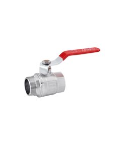 Кран шаровий Karro Standart+ 1 1/4 ВН PN40, нікельований, ручка, фото  | SNABZHENIE.com.ua