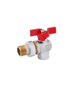 Кран-американка шаровой угловой Karro Standart 1/2 ВН PN40 никель, фото  | SNABZHENIE.com.ua