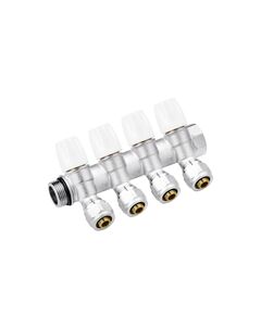 Колектор Karro Super 4 виходи 3/4 x16 ВН, нікельований KR-17021, фото  | SNABZHENIE.com.ua