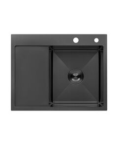 Кухонная мойка Kroner KRP Schwarze 6350RHM PVD, фото  | SNABZHENIE.com.ua