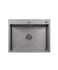 Кухонна мийка Kroner KRP PVD Schwarze 6350HM (3,0/1,0 мм), фото  | SNABZHENIE.com.ua