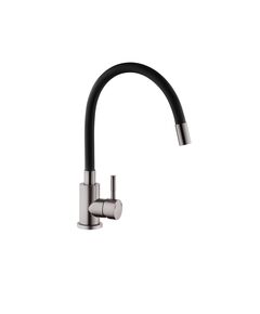 Змішувач для кухні Kroner KRP Нержавіючий класичний PVD035BLK, чорний, фото  | SNABZHENIE.com.ua