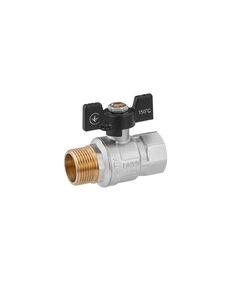 Шаровой кран WaGa 3/4 ВН PN40 з бабочкою, нікель CV033210, фото  | SNABZHENIE.com.ua