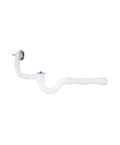 Сифон для ванны Agua BS02 1 1/2 с переливом 40/50 мм прямоточный, фото  | SNABZHENIE.com.ua