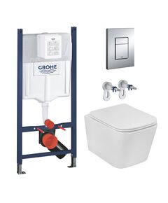 Комплект 4 в 1: Інсталяція GROHE Rapid SL + Унітаз безободковий Kroner Eifel, фото  | SNABZHENIE.com.ua