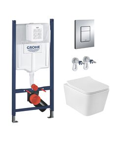 Комплект 4 в 1: Інсталяція GROHE Rapid SL + Унітаз Kroner Eifel RIMLESS, фото  | SNABZHENIE.com.ua