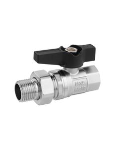 Кран-американка шаровой прямой Karro "Uno Black" 1/2" ВН PN40 бабочка, фото  | SNABZHENIE.com.ua